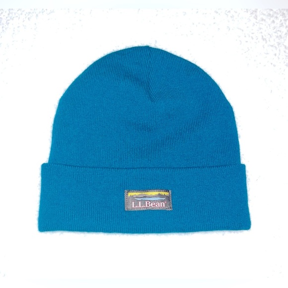 L.L. Bean Winter Beanie Hat Teal Blue L.L. Beanie - Picture 1 of 5